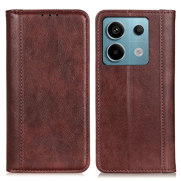 For Xiaomi Redmi Note 13 Pro 5G / Poco X6 5G Case Litchi Texture Split Leather Cell Phone Cover