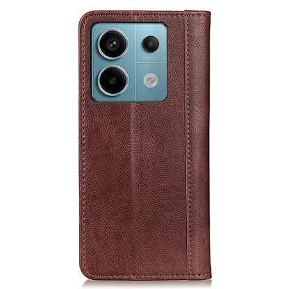 For Xiaomi Redmi Note 13 Pro 5G / Poco X6 5G Case Litchi Texture Split Leather Cell Phone Cover