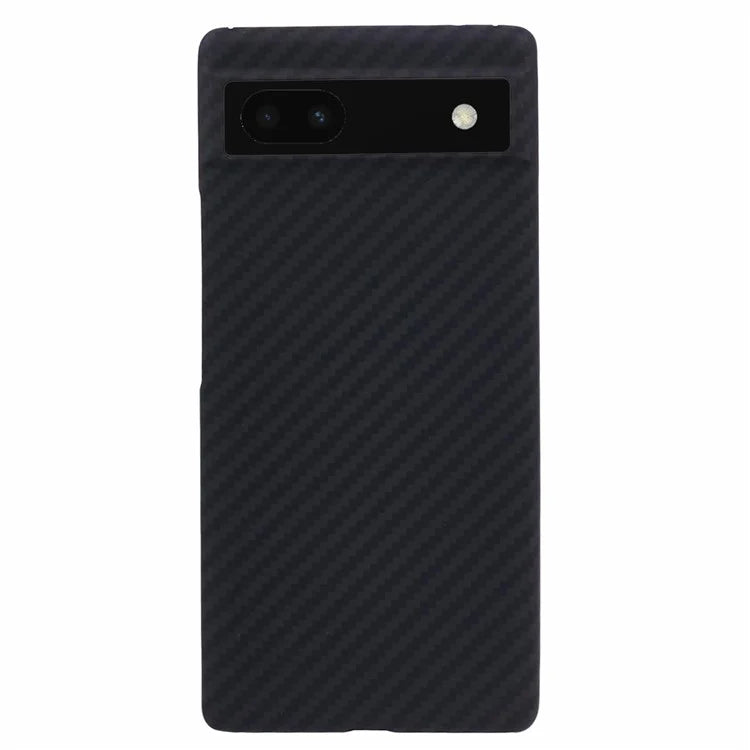 For Google Pixel 6a Case Aramid Fiber 1500D Coarse Texture Phone Cover with Big Lens Cutout