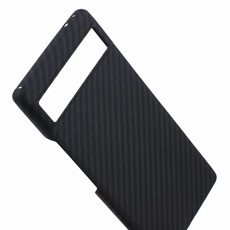 For Google Pixel 6a Case Aramid Fiber 1500D Coarse Texture Phone Cover with Big Lens Cutout