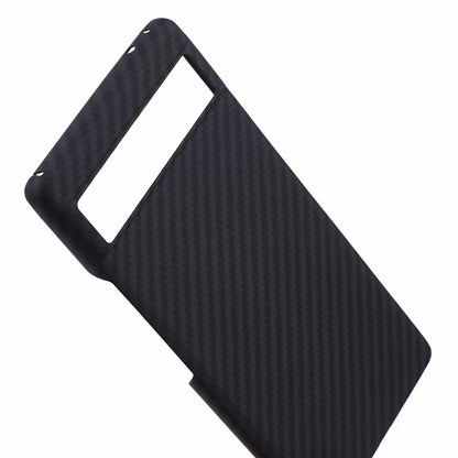 For Google Pixel 6a Case Aramid Fiber 1500D Coarse Texture Phone Cover with Big Lens Cutout