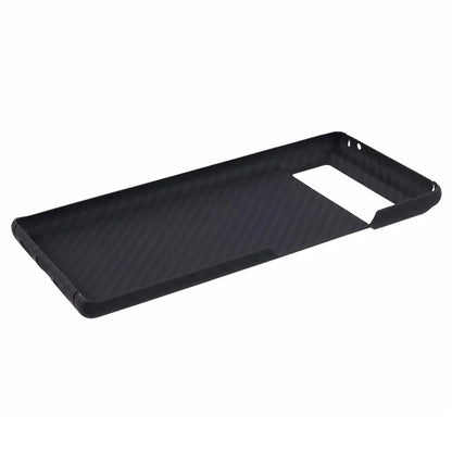 For Google Pixel 6 Black Cell Phone Cover 1500D Coarse Texture Aramid Fiber Slim-Fit Case with Big Lens Cutout