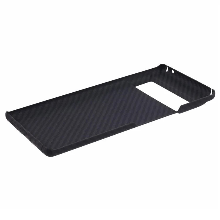 For Google Pixel 6 Pro 5G Slim-Fit Case Black 1500D Coarse Texture Aramid Fiber Mobile Phone Cover with Big Lens Cutout