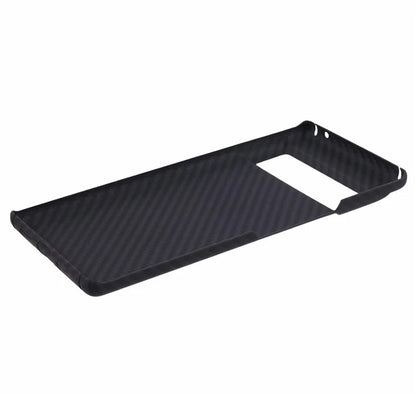 For Google Pixel 6 Pro 5G Slim-Fit Case Black 1500D Coarse Texture Aramid Fiber Mobile Phone Cover with Big Lens Cutout