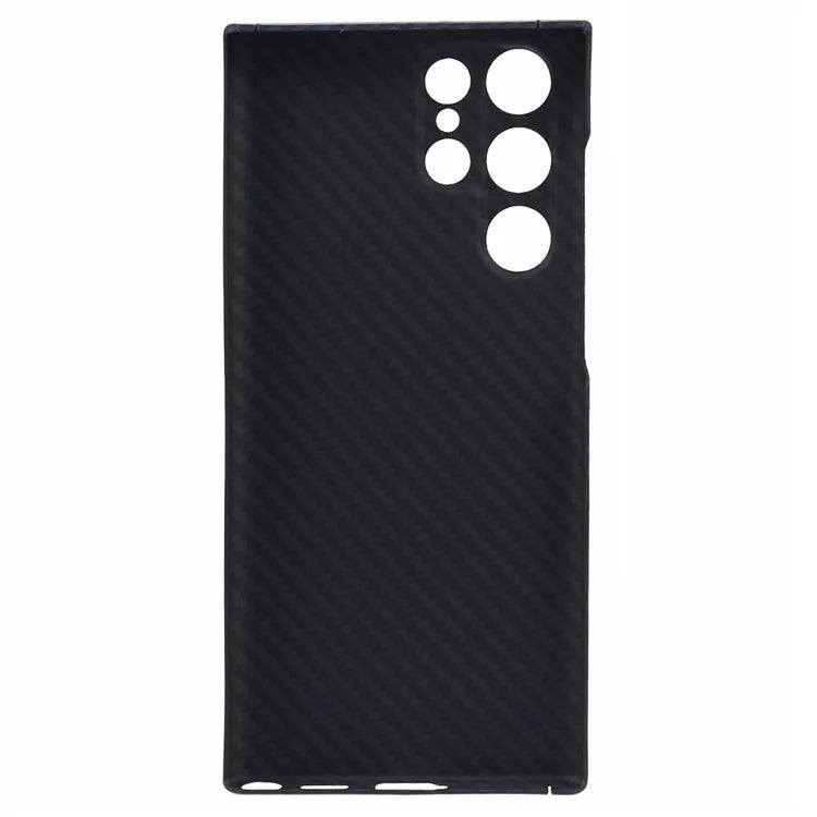 For Samsung Galaxy S21 Ultra 5G Phone Case 1500D Coarse Texture Aramid Fiber Precise Cutout Back Cover