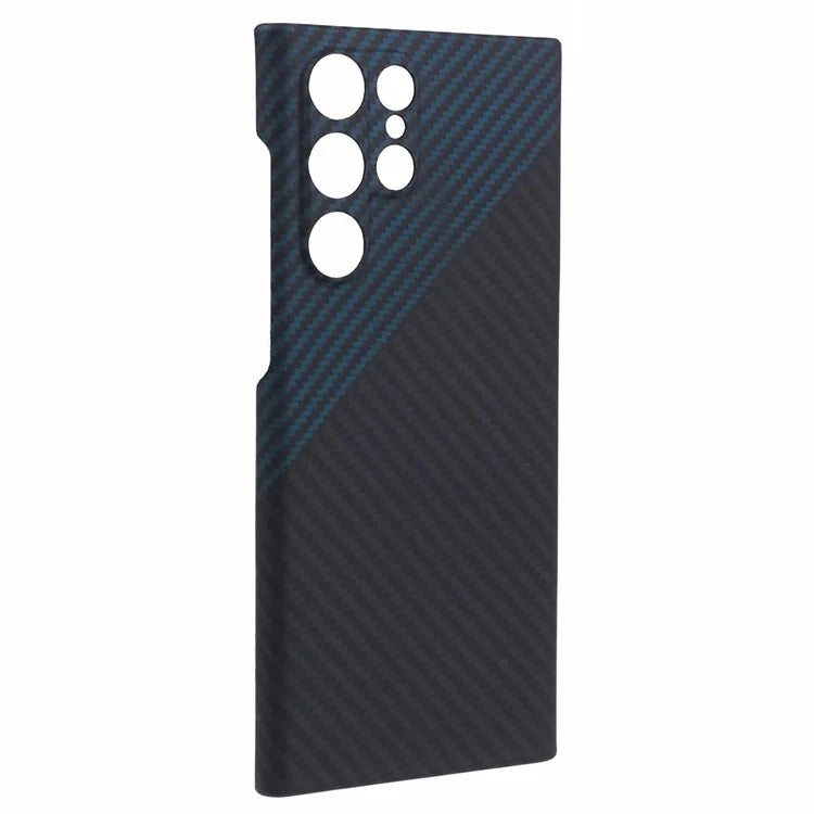 For Samsung Galaxy S21 Ultra 5G Phone Case 1500D Coarse Texture Aramid Fiber Precise Cutout Back Cover