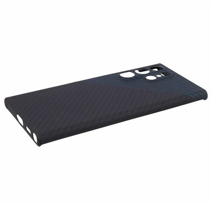 For Samsung Galaxy S21 Ultra 5G Phone Case 1500D Coarse Texture Aramid Fiber Precise Cutout Back Cover