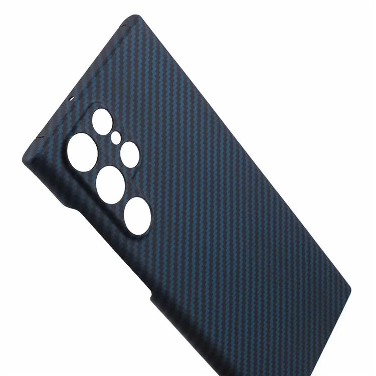 For Samsung Galaxy S21 Ultra 5G Phone Case 1500D Coarse Texture Aramid Fiber Precise Cutout Back Cover