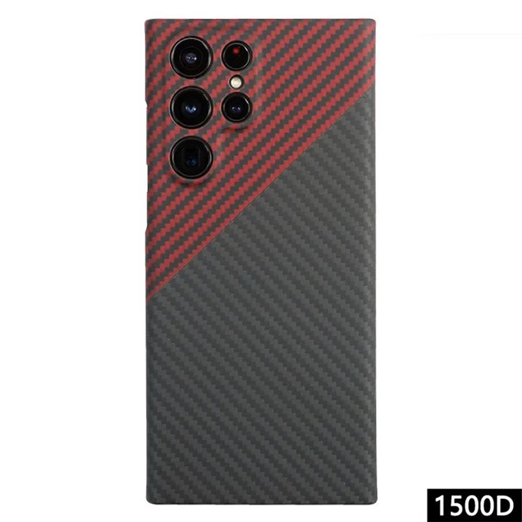 For Samsung Galaxy S21 Ultra 5G Phone Case 1500D Coarse Texture Aramid Fiber Precise Cutout Back Cover