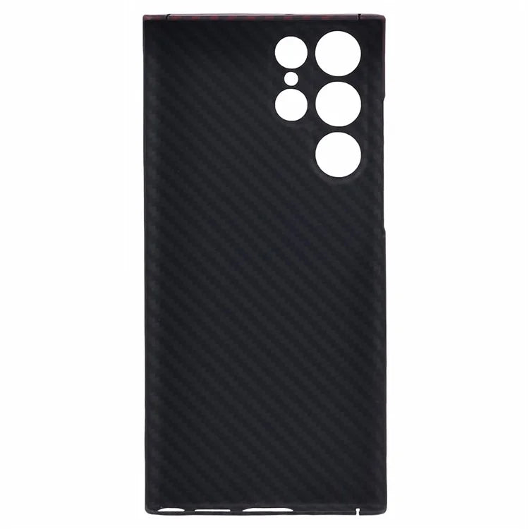 For Samsung Galaxy S21 Ultra 5G Phone Case 1500D Coarse Texture Aramid Fiber Precise Cutout Back Cover