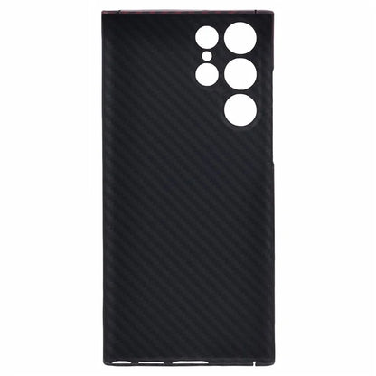 For Samsung Galaxy S21 Ultra 5G Phone Case 1500D Coarse Texture Aramid Fiber Precise Cutout Back Cover