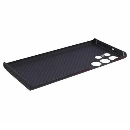 For Samsung Galaxy S21 Ultra 5G Phone Case 1500D Coarse Texture Aramid Fiber Precise Cutout Back Cover