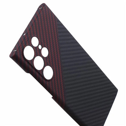 For Samsung Galaxy S21 Ultra 5G Phone Case 1500D Coarse Texture Aramid Fiber Precise Cutout Back Cover
