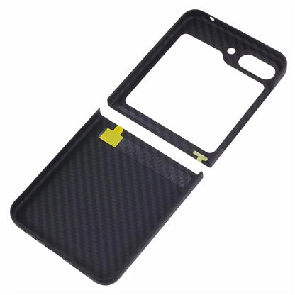 Shockproof Cover for Samsung Galaxy Z Flip5 5G Case 1500D Coarse Texture Aramid Fiber Chinese Words Design Phone Case
