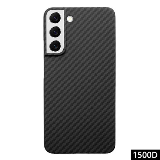 Aramid Fiber Case for Samsung Galaxy S23+ Carbon Fiber 1500D Coarse Texture Phone Cover