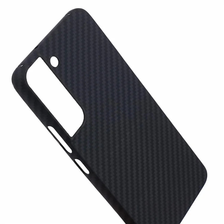Aramid Fiber Case for Samsung Galaxy S23+ Carbon Fiber 1500D Coarse Texture Phone Cover