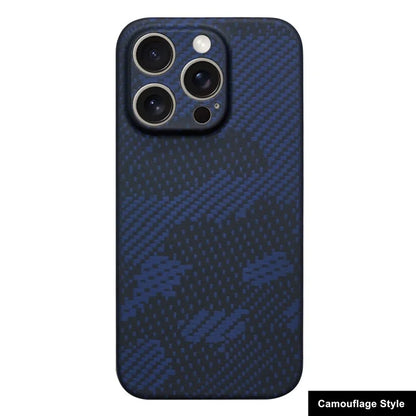 For iPhone 15 Pro Case Aramid Fiber Camouflage Style Precise Cutout Phone Protective Shell