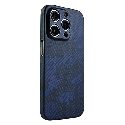 For iPhone 15 Pro Case Aramid Fiber Camouflage Style Precise Cutout Phone Protective Shell
