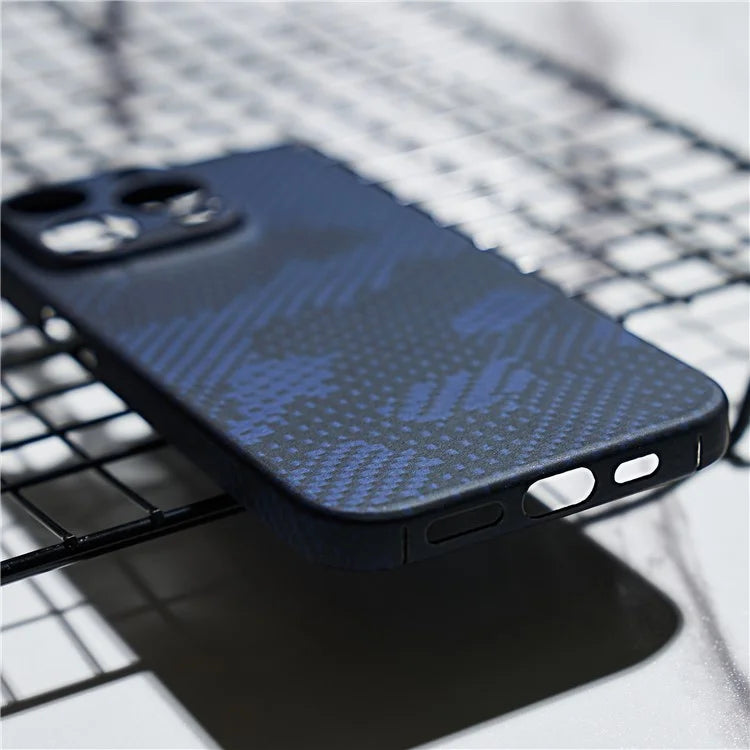 For iPhone 15 Pro Case Aramid Fiber Camouflage Style Precise Cutout Phone Protective Shell