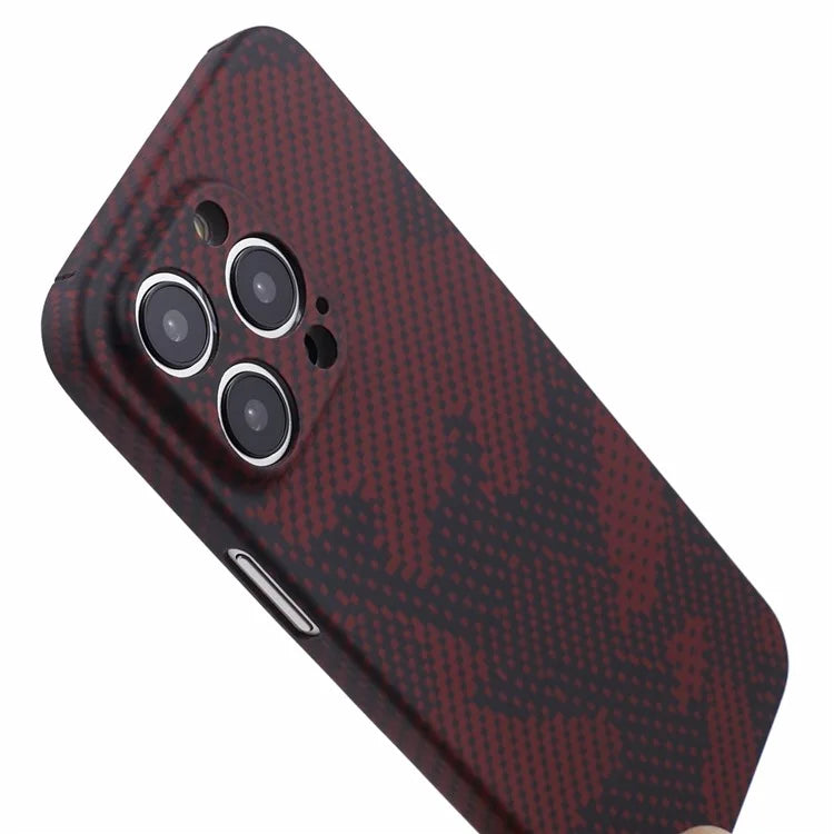 For iPhone 14 Pro Max Case Carbon Fiber Texture Camouflage Precise Cutout Protective Shell
