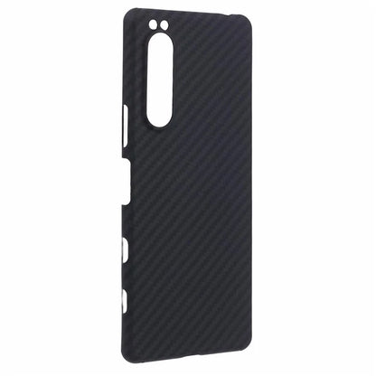 Anti-Drop Black Phone Case for Sony Xperia 5 III 5G Case 1500D Coarse Texture Aramid Fiber Cover (Big Rear Lens Hole)