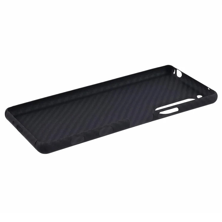Anti-Drop Black Phone Case for Sony Xperia 5 III 5G Case 1500D Coarse Texture Aramid Fiber Cover (Big Rear Lens Hole)