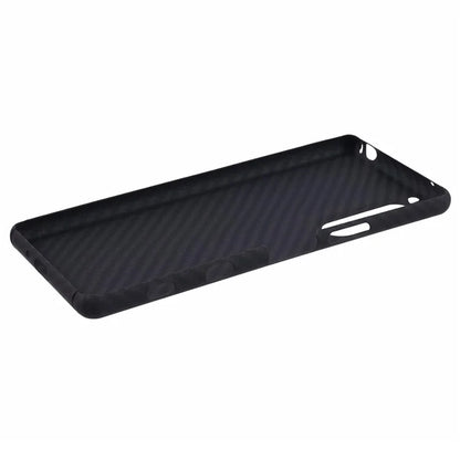 Anti-Drop Black Phone Case for Sony Xperia 5 III 5G Case 1500D Coarse Texture Aramid Fiber Cover (Big Rear Lens Hole)