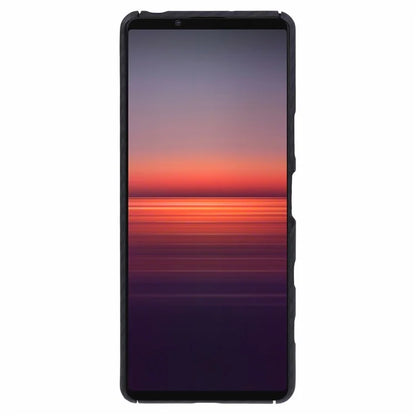 Aramid Fiber Slim Case for Sony Xperia 5 II Case 1500D Coarse Texture Black Phone Cover (Big Rear Lens Hole)