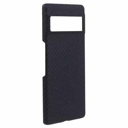 For Google Pixel 7 Pro 5G Case 1500D Coarse Texture Aramid Fiber Anti-Drop Slim Black Phone Cover (Big Rear Lens Hole)