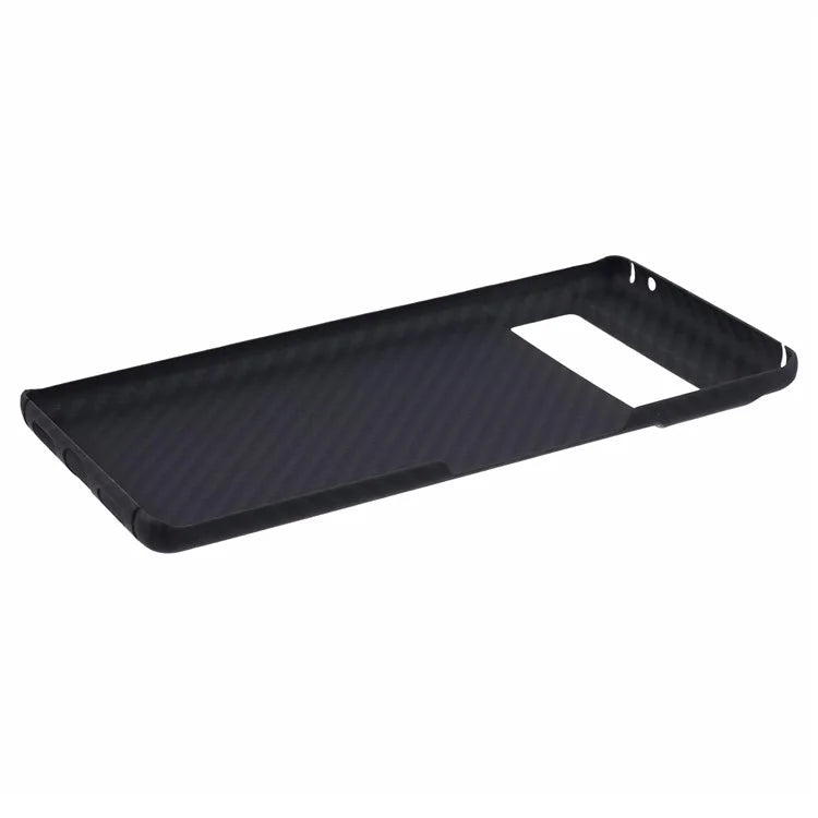 For Google Pixel 7 Pro 5G Case 1500D Coarse Texture Aramid Fiber Anti-Drop Slim Black Phone Cover (Big Rear Lens Hole)
