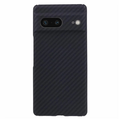 Aramid Fiber Slim Case for Google Pixel 7 5G Case 1500D Coarse Texture Black Phone Cover (Big Rear Lens Hole)