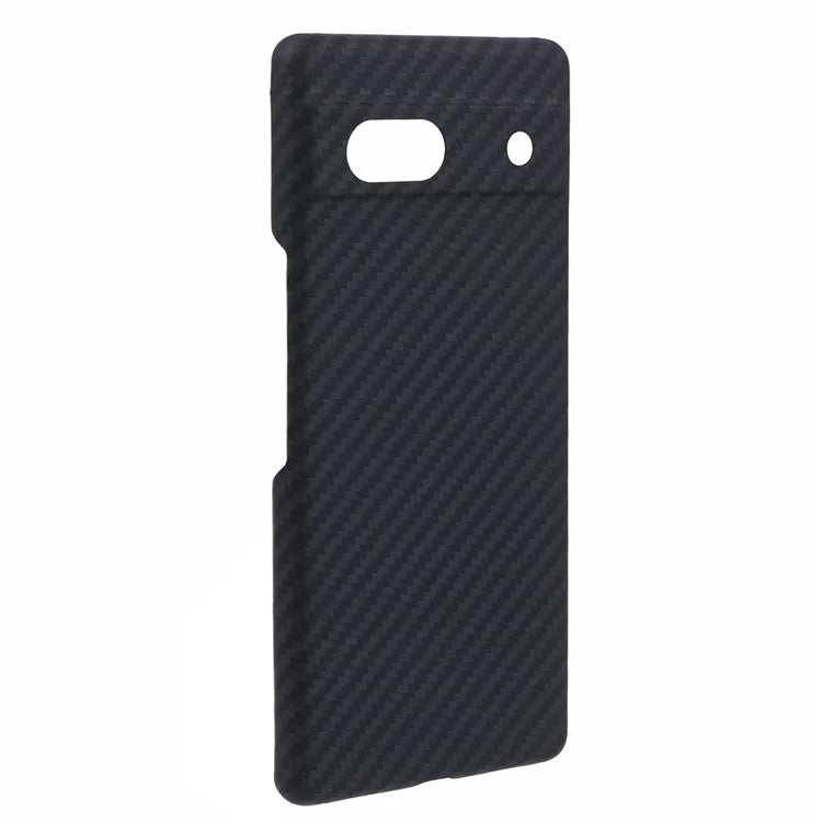 Aramid Fiber Phone Case for Google Pixel 7a Cover 1500D Coarse Texture Carbon Fiber Back Shell with Precise Cutout