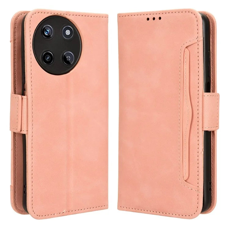 For Realme 11 4G (159.9x73.3x7.95mm) Wallet Case PU Leather Multiple Card Slots  Phone Cover