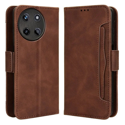 For Realme 11 4G (159.9x73.3x7.95mm) Wallet Case PU Leather Multiple Card Slots  Phone Cover