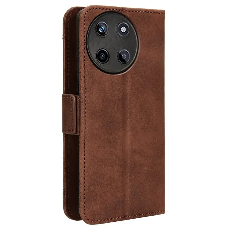 For Realme 11 4G (159.9x73.3x7.95mm) Wallet Case PU Leather Multiple Card Slots  Phone Cover
