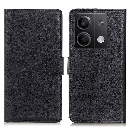 For Xiaomi Redmi Note 13 5G / 13 5G (China) Case PU Leather Litchi Texture Flip Wallet Phone Protector