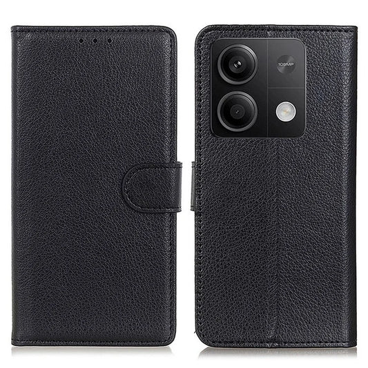 For Xiaomi Redmi Note 13 5G / 13 5G (China) Case PU Leather Litchi Texture Flip Wallet Phone Protector