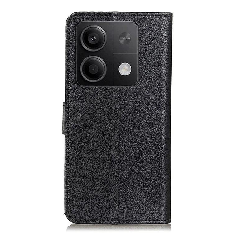 For Xiaomi Redmi Note 13 5G / 13 5G (China) Case PU Leather Litchi Texture Flip Wallet Phone Protector