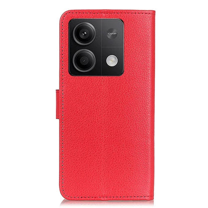 For Xiaomi Redmi Note 13 5G / 13 5G (China) Case PU Leather Litchi Texture Flip Wallet Phone Protector