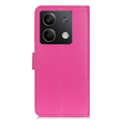 For Xiaomi Redmi Note 13 5G / 13 5G (China) Case PU Leather Litchi Texture Flip Wallet Phone Protector