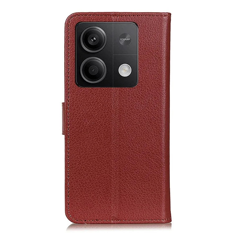 For Xiaomi Redmi Note 13 5G / 13 5G (China) Case PU Leather Litchi Texture Flip Wallet Phone Protector