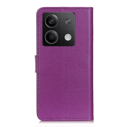 For Xiaomi Redmi Note 13 5G / 13 5G (China) Case PU Leather Litchi Texture Flip Wallet Phone Protector