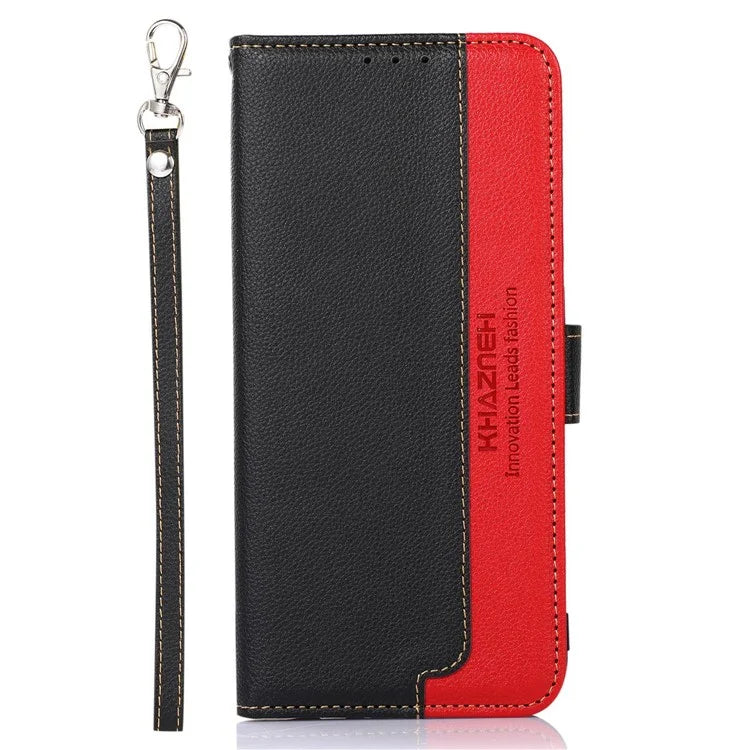 KHAZNEH For Xiaomi Redmi Note 13 5G / 13 5G (China) Cell Phone Case RFID Blocking Litchi Texture Protective Cover