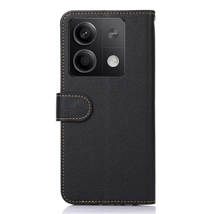 KHAZNEH For Xiaomi Redmi Note 13 5G / 13 5G (China) Cell Phone Case RFID Blocking Litchi Texture Protective Cover