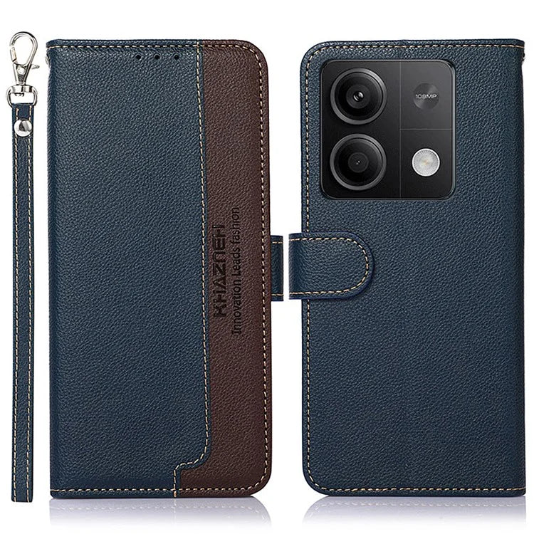 KHAZNEH For Xiaomi Redmi Note 13 5G / 13 5G (China) Cell Phone Case RFID Blocking Litchi Texture Protective Cover