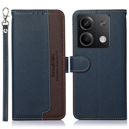KHAZNEH For Xiaomi Redmi Note 13 5G / 13 5G (China) Cell Phone Case RFID Blocking Litchi Texture Protective Cover