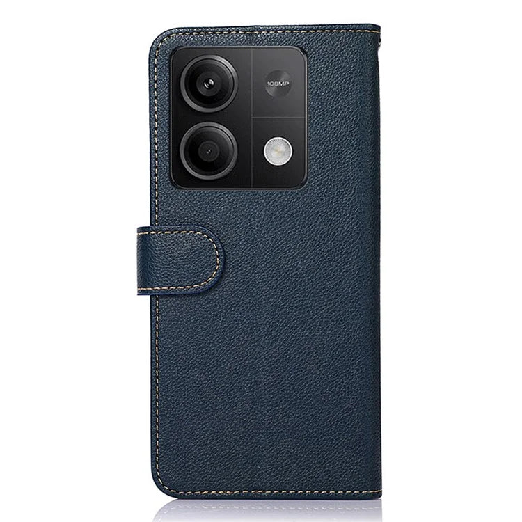 KHAZNEH For Xiaomi Redmi Note 13 5G / 13 5G (China) Cell Phone Case RFID Blocking Litchi Texture Protective Cover