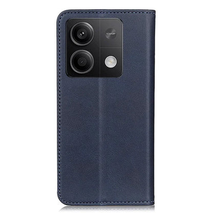 For Xiaomi Redmi Note 13 5G / 13 5G (China) Magnetic Phone Case Split Leather Cowhide Texture Wallet Cover