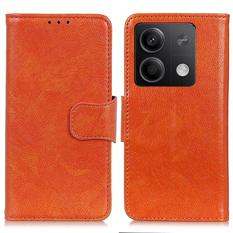 For Xiaomi Redmi Note 13 5G / 13 5G (China) Case Nappa Texture Wallet Cover Split Leather Phone Shell