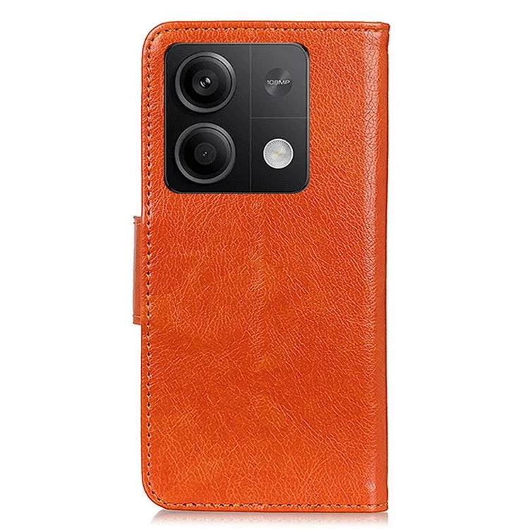 For Xiaomi Redmi Note 13 5G / 13 5G (China) Case Nappa Texture Wallet Cover Split Leather Phone Shell